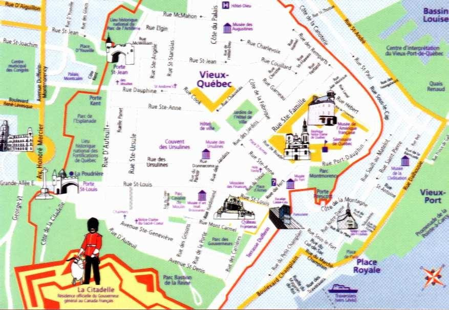 شهر Quebec City map