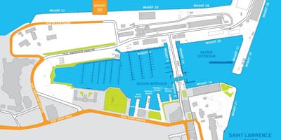 کشتی کروز ترمینال Quebec City map