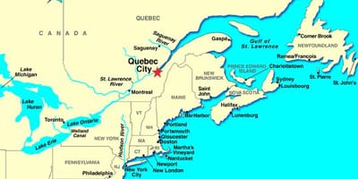 Quebec City map کانادا